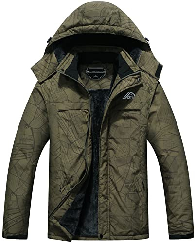 OTU Men's Waterproof Ski Jacket Snowboarding Windbreaker Warm Winter Hooded Mountain Snow Coat