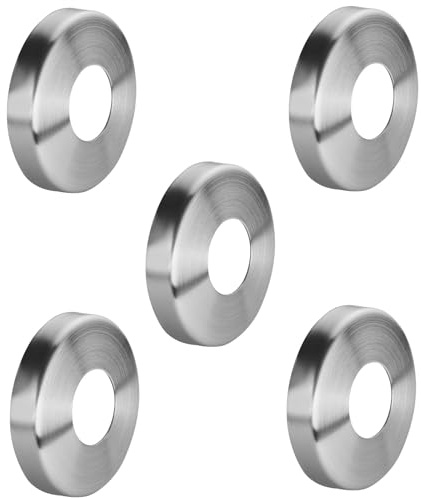 5 x Edelstahl Rosette Ø 105 mm für Bodenanker mit Ø 100 mm Abdeckung für Rohrhalter von SO-TOOLS®