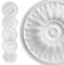 HEXIM Stuckrosette Styropor EPS weiß, Deckenrosette rund & eckig, Innendekor für Decke & Wand, Steckrosette Verzierung Decke Ornamente Wohnzimmer Dekorbau (50x50 cm Tabakpflanze)