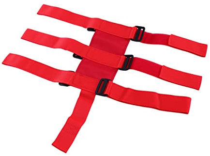 ORFOFE Cinghia Fissa Per Illuminazione e Accessori Da Veicolo Supporto Per Torcia Tazza e Estintore Facile Da Installare Materiale Resistente e Durevole Stile Rosso