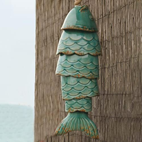 Carillon éolien Coloré en Forme de Poisson Koi, Carillon éolien Créatif en Métal pour Poisson Koi, Décoration pour la Maison, Ornement en Forme de Poisson Koi en Détresse Carillon éolien en Métal pour