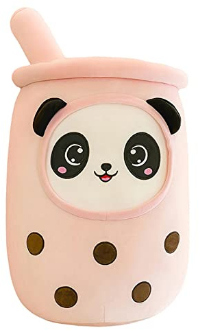 JAWSEU Bubble Tea Plüschtier, Panda Bubble Tea Plüschtier Boba Kuscheltier Plush Bubble Tea Stofftier Plüschpuppen Milchtee Softpuppe Teetasse Kissen Gefüllte Plüsch Spielzeug Kinder Geschenke