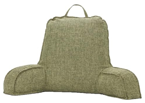 Tragbares Lesekissen mit Seitentaschen, 70 x 40 x 20 cm, große Rückenstütze, Rückenlehne, Sitzen im Bett/Couch, weicher Arm, Lendenwirbelstütze zum Fernsehen und Spielen