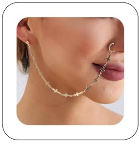 TseenYi Gold Nasenring-Ohrringe Vintage Bohème für Frauen