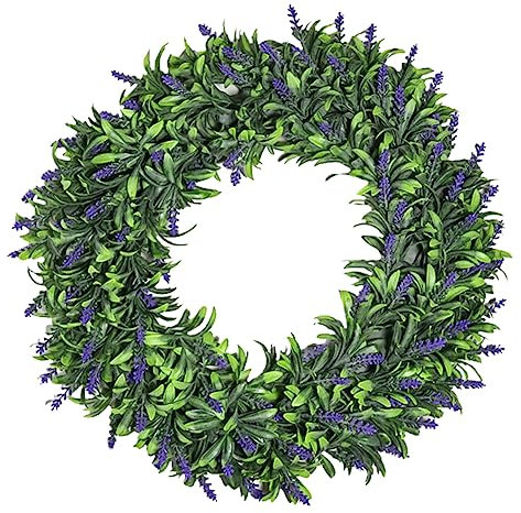 Zerodeko Lavendel Kranz Vintage- Hochzeitsgirlande mit Blumen blumengirlande künstlich künstliche blumengirlande Pflanzendekor hochzeitsdeko Simulation Lavendelkranz