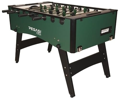 Pegasi Fußballtisch Forza Fold Up - Kickertisch Klappbar - Profi-Fussballtisch - Outdoor Tischkicker- Fußball Tischspiel - Fussballtisch Erwachsene - Foosball Table - Grün
