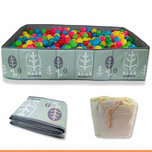 RUGUIES- Piscina di palline per bambini- Piscina di palloni per bambini- Piscina di pieghevole e portatile- Cubo giocattolo per interni ed esterni- (palline non incluse).