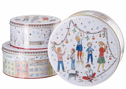 Hutschenreuther Sammelkollektion 2024 Weihnachtsleuchten Plätzchendosen Set3
