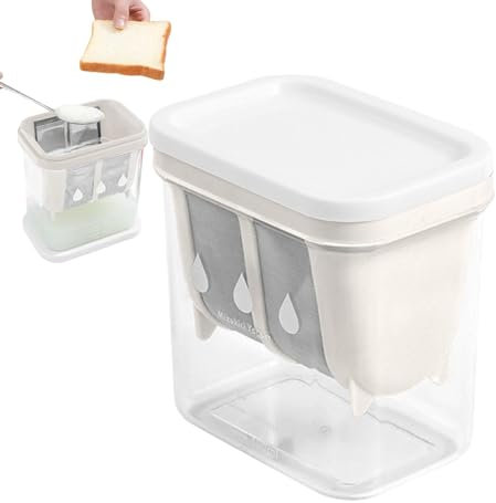 jopiuieo Filtro de leche de yogur grueso, fabricante de yogur de gran capacidad, herramienta de cocina, colador de alimentos de malla fina, reutilizable para yogurt grueso, bayas de kéfir