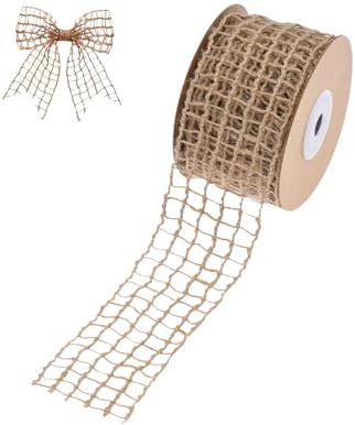 Mesh Juteband 5cm x 9m Gewebtes Jute Netzband Stoffband Diy Bastelband Für Geschenkverpackung Baumspitze Schleife Krone DIY Bastelarbeiten Party Dekoration