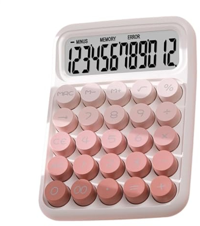 Calculadora de teclado mecánico, calculadora de escritorio antideslizante con botones grandes | Calculadora mecánica de escritorio calculadora de mano para oficinas, hogar, escuela