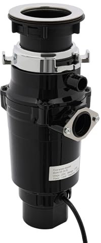 Tritatutto per lo smaltimento dei rifiuti da cucina, tritatutto per residui di cibo con capacità 860 ml, 2800 – 3200 giri/min e 375 W, efficiente smaltimento dei rifiuti da cucina, ideale per la