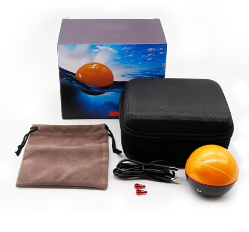 Kabelloser Fischfinder mit Dualband-Sonar zum Kajak- und Bootsangeln, Echtzeit-Datenanzeige, Tiefenerkennung bis zu 60 m (F68W WLAN-Version)