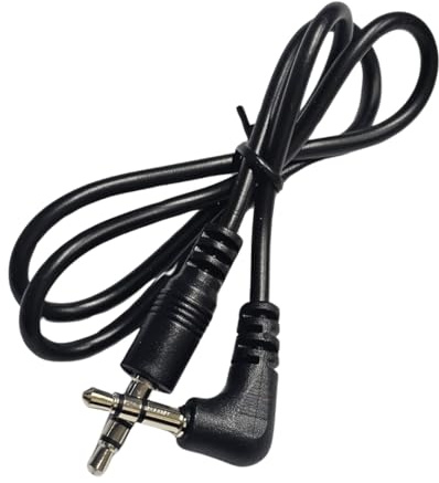 Mr.Gadget's Solutions 1m 3.5mm Audio Cable – TRS 2-Ring Male to Right Angle Jack – Aux Cord for Car Stereo, Headphones, MP3 Players, LED TV, Sound Systems – Straight to Angled Plug