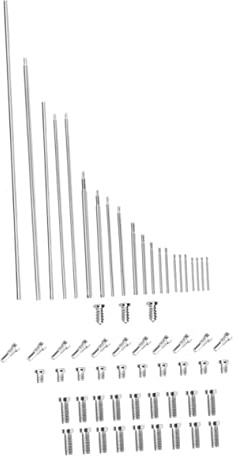 TOGEVAL Oboen Reparaturset Stahl mit Gewindestangen und Gewindeschrauben für Holzblasinstrumente Zubehör für Oboen Instrumenteninstandhaltung Reparaturset für Musiker