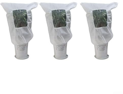 Lot de 3 housses de protection pour plantes d'hiver avec tissu isolant non tissé et fenêtre pour protéger du gel