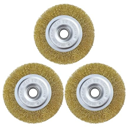 BieMian 3Pcs Wire Brush for Ryobi Patio Cleaner - RAC814 & RY18PCA-0 | Set of 3 steel wire brushes for Ryobi patio cleaners, fits RAC814/RY18PCA-0/OPC1800/1815. Removes rust, easy fit.