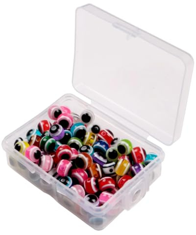 FOMIYES Lot de 100 Set de Yeux Artificiels pour Leurres de Pêche 6 MM Couleurs Assorties Accessoires pour Montage de Mouches et Fabrication de Poissons-Appâts DIY Matériel de Pêche en