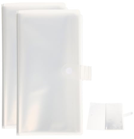 Alipis Álbum Organizador Multifuncional de 2 Piezas para Entradas de Avión y Cine Hojas Sueltas Transparentes Capacidad para 80 Tarjetas Material Plástico Resistente Adecuado para
