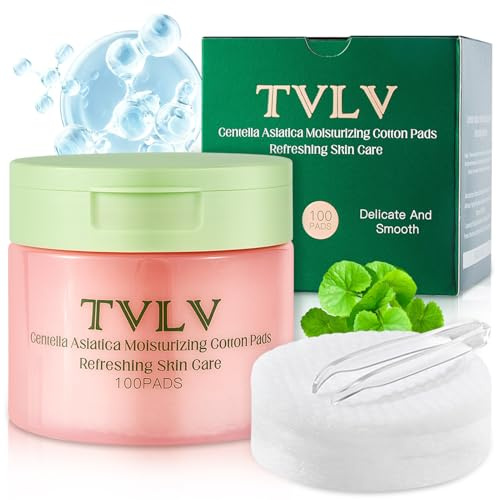 Toner Pad,100 Pezzi Dischetti di Cotone Idratanti Centella Skincare,Toner Pad Centella per Idratante Riparatore Schiarenti Tonici per Tutti i Tipi di Pelle