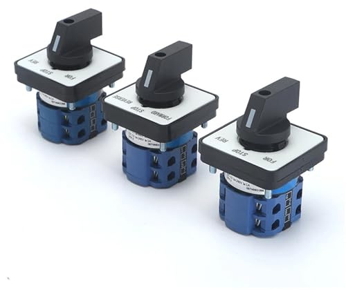 1 pz 64x64MM Pannello di montaggio Terminale a 8 pin 2/3/4/5 posizioni Interruttore di commutazione universale 660V 25A Interruttore selettore a camma rotante a scatto(0-1)