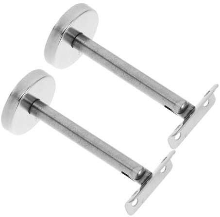 LOORGVEL Soporte de Pasamanos de Acero Inoxidable para Montaje en Pared, Tubo Recto de 12 Cm, 2 Unidades, Accesorios para Barandillas de Escaleras, Soporte Fijo para Pasamanos en