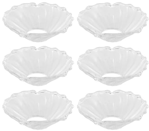 HANABASS Kerzen Tropfenfänger aus Glas 6 Stück Pack mit Rundem Design für Tropfschutz und Oberflächenschutz bei Feiertagen und Partys Eleganter Wachsfänger für Kerzenständer