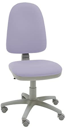 La Silla de Claudia - Silla ergonomica Escritorio Torino con Chasis Gris| Ideal como Silla Escritorio | Altura Ajustable y Giratorio para Escritorio u Oficina | Sin Reposabrazos | Lila