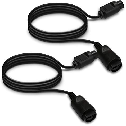 kwmobile 2x Verlängerungskabel kompatibel mit Nintendo 64 Controller - 180 cm lang - Kabel Schwarz