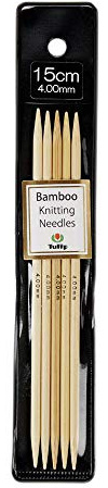 Tulip Bambus-Stricknadeln, 15 cm, verschiedene Größen, 5 Stück 2,5 mm