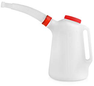 Racefoxx - Caraffa per benzina con tubo e coperchio, 1 l, tanica, benzina, liquidi, officina,