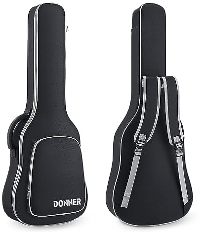 Donner Custodia Chitarra Elettrica 39, Borsa a Zaino 5 mm, Spallacci Regolabili, Interno Resistente all’Acqua con Tasca