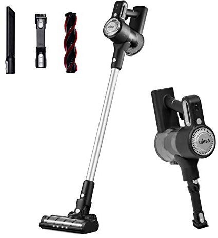 Ufesa AE5022 Aspirador Escoba Sin Cable, Sin Bolsa, 20 KPA, Autonomía 40min, Batería de Litio 22.2V, 2 Velocidades, 2 Cepillos Intercambiables, Motor Brushless Digital, Cuerpo Desmontable