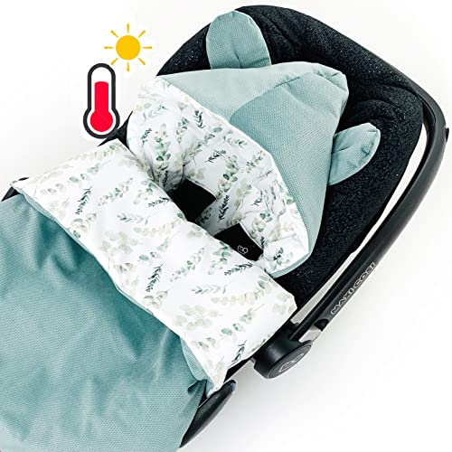 BABEES Baby Fußsack für Babyschale leicht dünn ganzjährig Übergang Frühling, Babyfußsack Übergang Frühling Einschlagdecke Autositz Kinderwagen Wiege