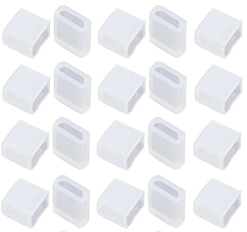 LAMPVPATH 20 Pcs Micro USB Male Port Plug, Micro USB Male Anti Dust Cover Plug Protector Stopper Cap-White