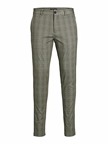 JACK & JONES Jpstmarco Jjphil Nor Brown Check Homme Pantalon, Marron/Pierre, 32