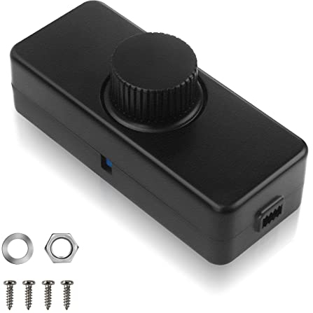 VIPMOON Dimmer per LED 220-240V 50HZ 3-100W Regolatore Dimmer 220v per Luce LED Interruttore Rotativo per Lampadine dimmerabili, lampade alogene, lampade a incandescenza (Nero)