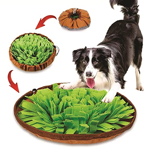 Snuffle Mat for Small Medium Large Dogs, Puppies Sniffing/Feeding Puzzle Mats, Cat Rabbit Licky Treats Puppy Enrichment Interactive Training Toys Dog Boredom Breaker Pets Slow Feeder Food Bowl Station