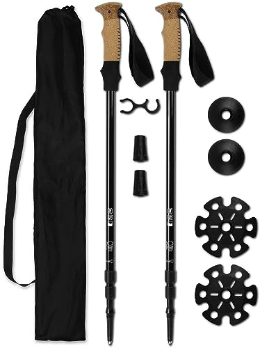 Storfisk fishing & more Alu Trekkingstöcke mit Kork-Griff, gefedertes Anti-Schock-System, bis 135 cm