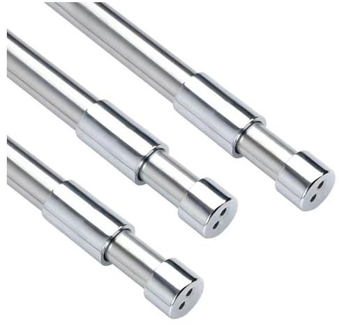 GSHUR 40-65cm Extendable Wardrobe Rail, Stainless Steel Clothes Rail Pole with Screws, Adjustable Wardrobe Rail for Wardrobe, Shower, Balcony, Windows