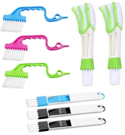 FRCOLOR 8stücke Reinigungsbürsten-Set Für Fensterfugen Mit Fensterspaltbürste Und Reinigungsgeräten Für Feuchte Und Trockenanwendungen Geeignet Für Küche Und Bad