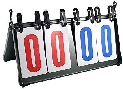 WYRMB Tisch-Anzeigetafel, Multisport-Score-Flipper, tragbare Score-Flip-Anzeigetafel, Sport-Score-Keeper