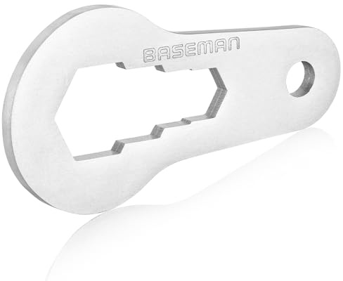 BASEMAN® Key Organizer Einkaufswagenlöser - Einkaufswagenchip Schlüssel-Organizer Tool - Mini Multitool Einkaufschip - Wagenlöser Chip - Schlüsselanhänger - Schraubenschlüssel – Anhänger