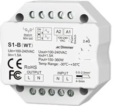 HAPRSLIKG Dimmer LED 2.4G 230V 110V AC Triac Dimmer Adatto for Lampadine LED Dimmerabili 220V S1-B