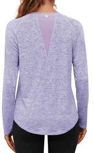Gyabnw Womens Sports Top UPF 50+ Sun Protection Long Sleeve Quick Dry | Lightweight activewear for running yoga hiking cycling gym training and other outdoor activities