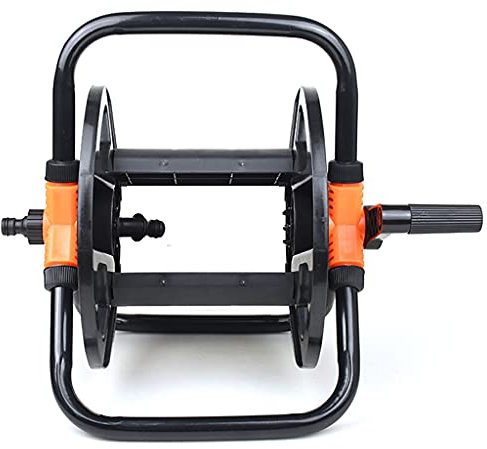 FYZLOIPU Tragbarer Schlauchaufroller, Gartenschlauchwagen mit Griff, tragbare Wasserschläuche, einziehbarer Wagen, einziehbarer Metallgriff, fasst 30 m 1/2-Zoll-Schlauch für Hof, Rasen, Bauernhof