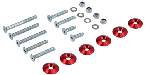 Set: CNC Senkscheiben für Gabel und Stoßdämpfer, Rot - für S51, S50, S70, S
