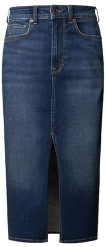 Pepe Jeans Falda Midi para Mujer, Azul (denim-5fb), S