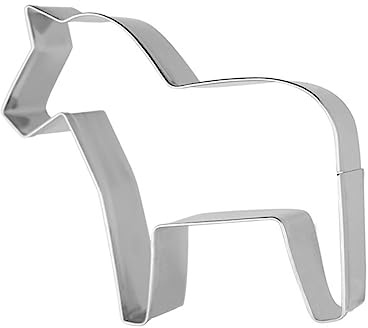 SECFOU Horse Shape Cookie Cutter Set 4 Pack Baking Moulds for Biscuits Fruit and Vegetable Cutting Easy Release Smooth Edges Kitchen DIY