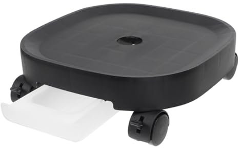 Yardwe Carrello per Piante con Ruote in Pp Base Rulli per Fioriere Pesanti Carrello Mobile per Vasi da Giardino con Freno e Vassoio per Acqua